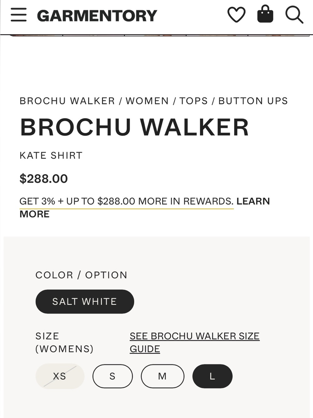NEW Brochu Walker Kate Shirt Salt White Button Down Balloon Sleeve Blouse - Picture 16 of 16